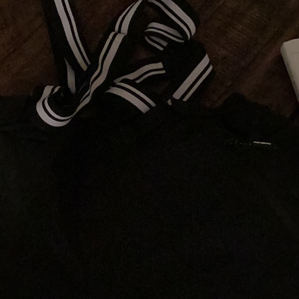 PIONEER Black Ski Pants with White Straps